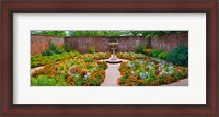 Framed Latham Memorial Garden at Tryon Palace, New Bern, North Carolina, USA