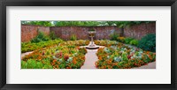 Framed Latham Memorial Garden at Tryon Palace, New Bern, North Carolina, USA