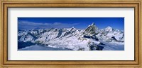 Framed Snow Covered Swiss Alps, Switzerland