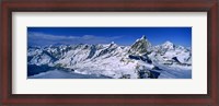 Framed Snow Covered Swiss Alps, Switzerland