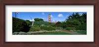 Framed Suspension bridge, Golden Gate Bridge, San Francisco Bay, San Francisco, California, USA
