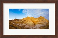 Framed Rock formations on a landscape, Saddle Pass Trail, Badlands National Park, South Dakota, USA
