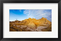 Framed Rock formations on a landscape, Saddle Pass Trail, Badlands National Park, South Dakota, USA