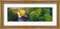 Framed Waterfall in a forest, High Force, River Tees, Teesdale, County Durham, England