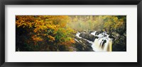 Framed Waterfall in autumn, Rogie Falls, Black Water, Garve, Ross-Shire, Scotland