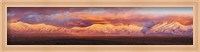 Framed Sunset over mountain range, Sangre De Cristo Mountains, Taos, Taos County, New Mexico, USA