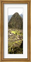 Framed High angle view of an archaeological site, Machu Picchu, Cusco Region, Peru
