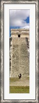 Framed Kukulkan Pyramid, Yucatan, Mexico (vertical)