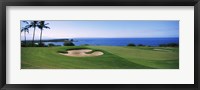 Framed Manele Golf course, Lanai City, Hawaii, USA