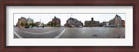 Framed Royal Palace and the Nieuwe Kerk, Dam Square, Amsterdam, Netherlands