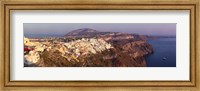 Framed High angle view of a town at coast, Fira, Santorini, Cyclades Islands, Greece