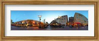 Framed Street with buildings at dusk, Nice, Alpes-Maritimes, Provence-Alpes-Cote d'Azur, France