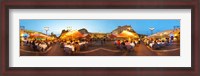 Framed People having outdoor dining at evening, Nice, Provence-Alpes-Cote d'Azur, France