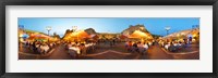 Framed People having outdoor dining at evening, Nice, Provence-Alpes-Cote d'Azur, France