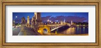 Framed Pont Alexandre III bridge at dusk, Seine River, Paris, Ile-de-France, France