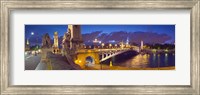 Framed Pont Alexandre III bridge at dusk, Seine River, Paris, Ile-de-France, France
