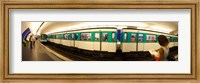 Framed 360 degree view of a metro train, Paris, Ile-de-France, France