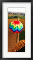 Framed High angle view of a hot air balloon on field, Metz, Moselle, Lorraine, France