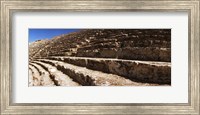 Framed Steps of the theatre in the ruins of Hierapolis, Pamukkale, Denizli Province, Turkey