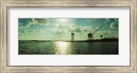 Framed Dockyard at the riverfront, East River, Red Hook, Brooklyn, New York City, New York State, USA