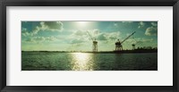 Framed Dockyard at the riverfront, East River, Red Hook, Brooklyn, New York City, New York State, USA