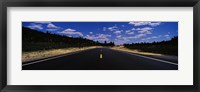Framed Highway passing through landscape, New Mexico, USA