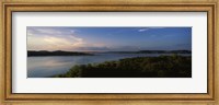 Framed Lake Travis at dusk, Austin, Texas