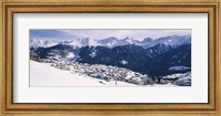 Framed Ski resort with mountain range in the background, Fiss, Tirol, Austria