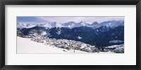 Framed Ski resort with mountain range in the background, Fiss, Tirol, Austria