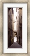 Framed Narrow alley with old buildings, Siena, Siena Province, Tuscany, Italy