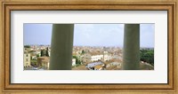 Framed City viewed from the Leaning Tower Of Pisa, Piazza Dei Miracoli, Pisa, Tuscany, Italy