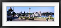 Framed Street lamps with Parliament Building in the background, Victoria, British Columbia, Canada