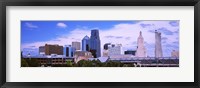 Framed Skyscraper and Broadway Bridge in Kansas City, Missouri, USA 2012