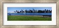 Framed River walk with skylines in the background, Vancouver, British Columbia, Canada 2013