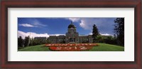Framed Formal garden in front of a government building, State Capitol Building, Helena, Montana, USA