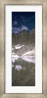 Framed Reflections on lake at US Glacier National Park, Montana