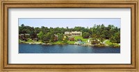 Framed Buildings along Lake George, New York State, USA