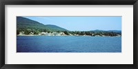 Framed View of a dock, Lake George, New York State, USA