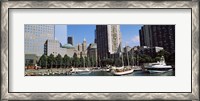 Framed Boats at North Cove Yacht Harbor, New York City (horizontal)