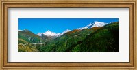 Framed Bridge at Simplon Pass road in autumn, Valais Canton, Switzerland