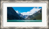 Framed Lake Louise with Canadian Rockies in the background, Banff National Park, Alberta, Canada