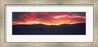 Framed Silhouette of a mountain range at dusk, White Sands National Monument, New Mexico