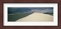 Framed Hill of White Sands with Stormy Skies