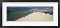 Framed Hill of White Sands with Stormy Skies