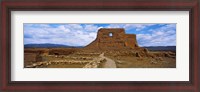 Framed Main structure in Pecos Pueblo mission church ruins, Pecos National Historical Park, New Mexico, USA