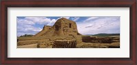 Framed Close up of church ruins, Pecos National Historical Park, New Mexico, USA