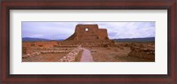 Framed Church ruins in Pecos National Historical Park, New Mexico, USA