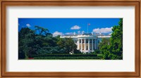 Framed Facade of a government building, White House, Washington DC
