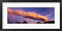 Framed Cumulus clouds in the sky at dusk, Paso Robles, San Luis Obispo County, California, USA