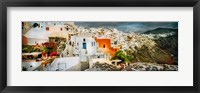 Framed Storm cloud over the Santorini, Cyclades Islands, Greece